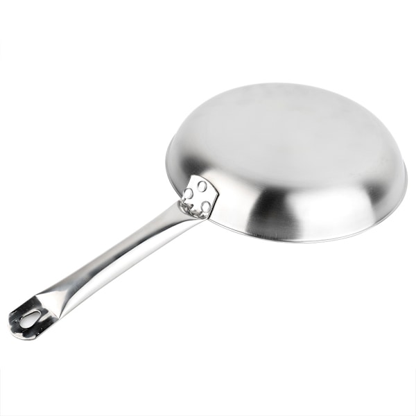 Extra tjock non-stick-belagd stekpanna i rostfritt stål med hjälpreda