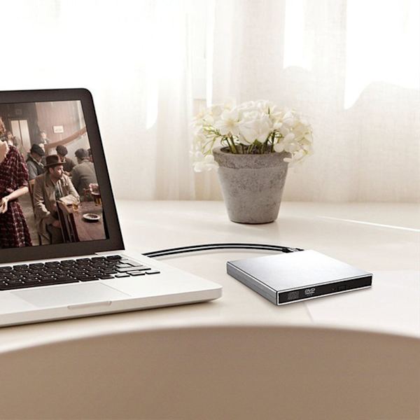 Extern DVD-enhet, USB 3.0 bärbar CD/DVD +/-RW-enhet/DVD
