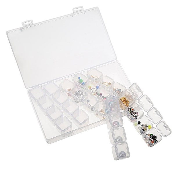 28-Slots diamond painting clear storage box - Förvaringsbox