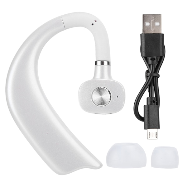 Vattentäta Trådlösa Hörlurar Bluetooth In Ear Stereohörlurar Monohörlurar Öronkrok Hörsnäckor (Vit)