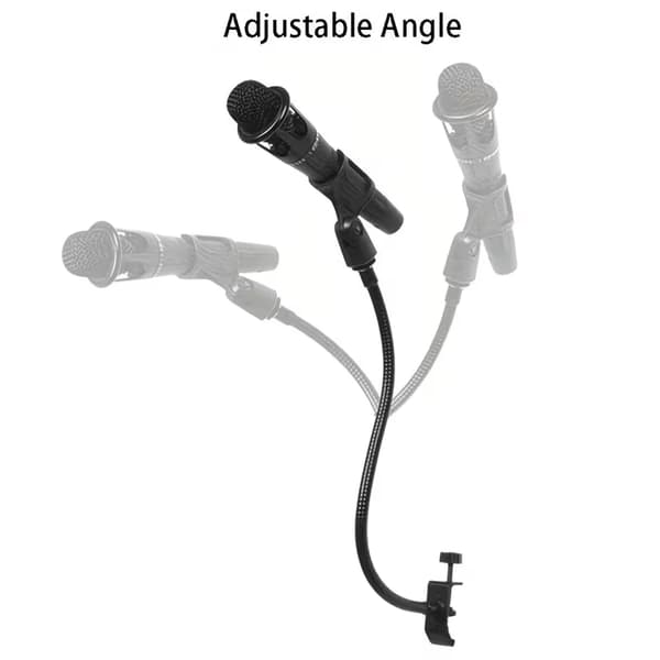 1 set svanhals-mikrofonstativ 14 tum flexibelt svanhals-bordsstativ med klämma för talarstol