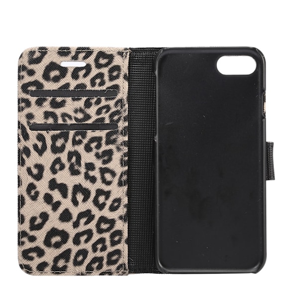 iPhone 7 / iPhone 8 / SE Plånboksfodral / Fodral Leopard Grå - Svart Svart