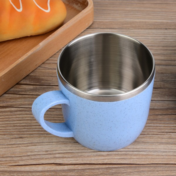 Rostfritt stål vete halm kopp kolvar Vatten Kaffe Juice Mjölk