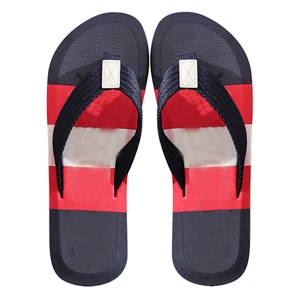 Flip-flops för män, snabbtorkande, ventilerande, halkfria, mjuka EVA, ergonomiska badtofflor, mörkblå 41