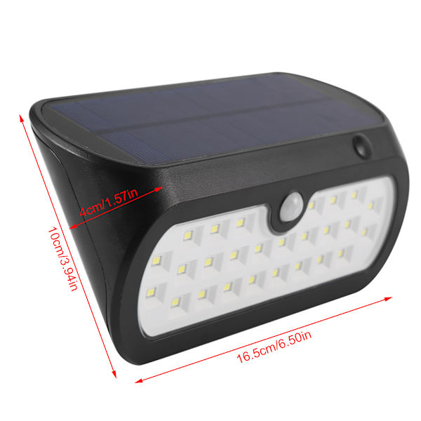 26LED solcellsdriven rörelsesensorlampa utomhus trädgård