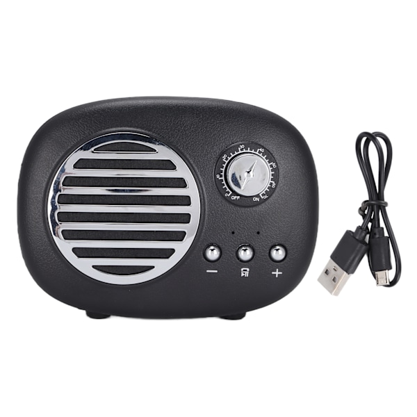 Bluetooth Högtalare Mini Trådlös Retro Bluetooth 5.0 Bass Högtalare med Samtalsminneskort U Disk Funktion