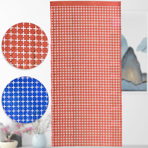 2Pcs Square Foil Fringe Backdrop Curtain Backdrop for Birthday,