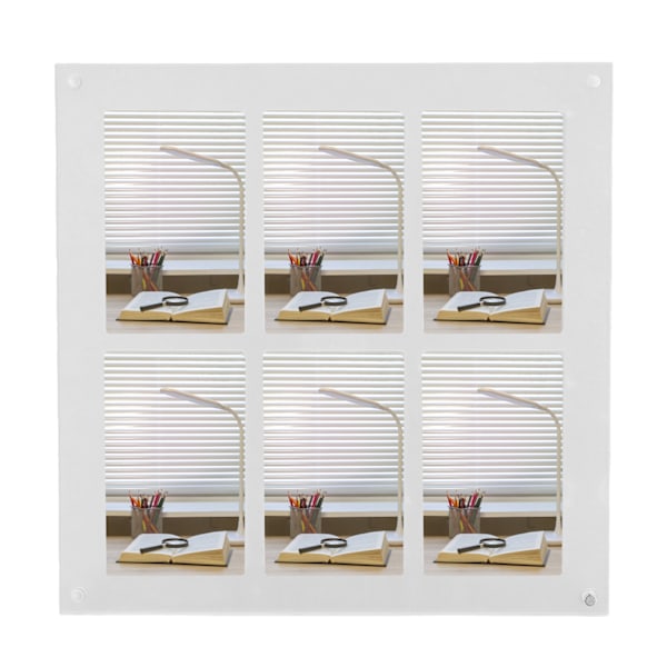 Fotoram 6 i 1 Magnetisk Akryl 22x22x12.5cm 3 tums Fotoram för Inspelning Visning Liv Transparent
