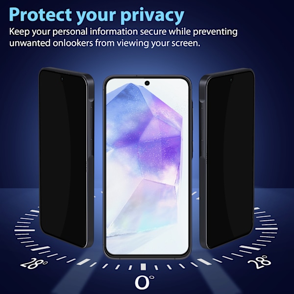 2-Pack Samsung A55 Skärmskydd & 1-Pack Kamera Linsskydd - Härdat Glas
