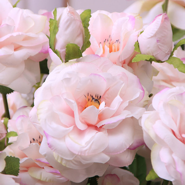 Konstgjord blomma 3 huvuden små sidenrosor bräcka DIY bröllop