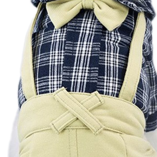 Små Hundkläder 4-bent Hunddräkt Knappdesign Vår Sommar Husdjurskläder för Hem Vardag Khaki XL