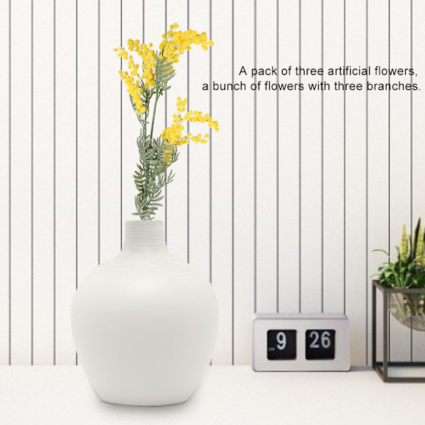 3 st konstgjorda gula blommor heminredning nålblomma