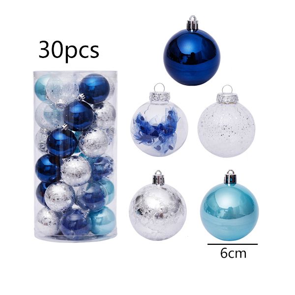 30Pcs 6cm/2.36” Christmas Ball Christmas Tree Baubles