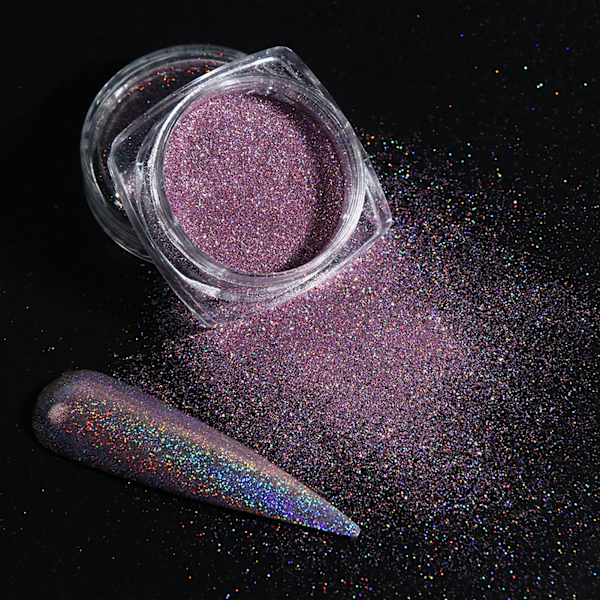 12 st Nagelkonst Dekorationspulver Färgglatt DIY Nagelglitter Pigmentpulver för Sminkfest