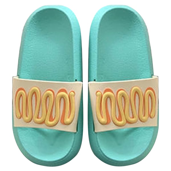 Dam Slides Sandal Lättvikt Mjuk Halkfri Trendig Bekväm Öppen Tå Slides Tofflor Grön 36/37