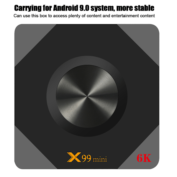 X99 Mini TV-box 6K Hög Definition H6 Schema Dubbel Frekvens WIFI USB3.0 för Android 9.0 100-240V 4 + 32 Prise AU