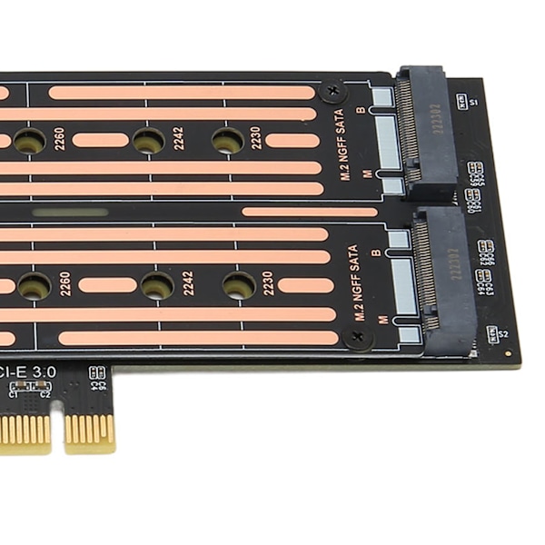 Pcie Adapterkort För Dubbla M.2 Nvme, Förbättrade Datorlösningar Med Höghastighetsdataöverföring Och Avancerad Värmehantering, M Key B Key Gränssnitt