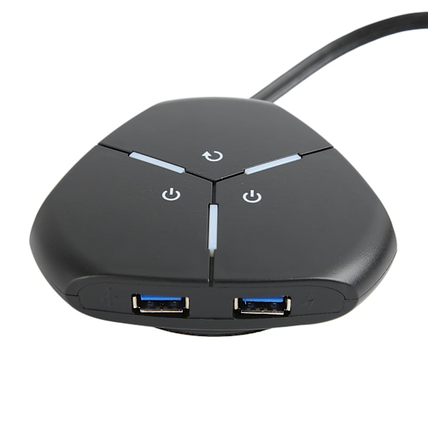 Strömbrytare för stationär dator, dubbel strömbrytare, datorknapp för stationära datorer, 2 USB