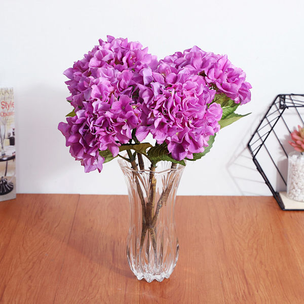 Konstgjord hortensia blombukett siden blommor bröllop brud