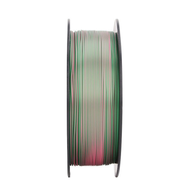 PLA Filament Dubbel Färg Grön Peach Röd Silkeslen Glansfull Utseende 3D-skrivarfilament 1.75mm