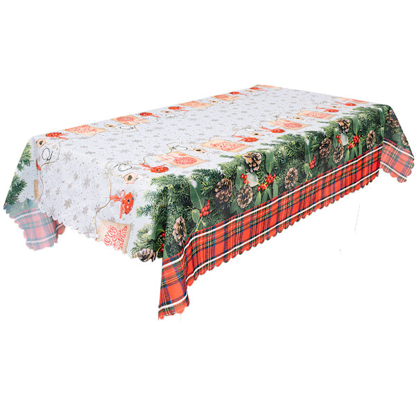 Fabric Tablecloth for Christmas, Winter, and Holiday