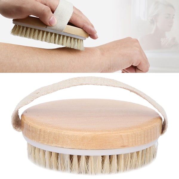 Exfolierande Kroppsborste, Förbättra Hudens Mjukhet & Strama Åt Huden Med Naturliga Borst, Minska Celluliter För Kropp & Ansikte, Stimulera Lymfsystemet Och