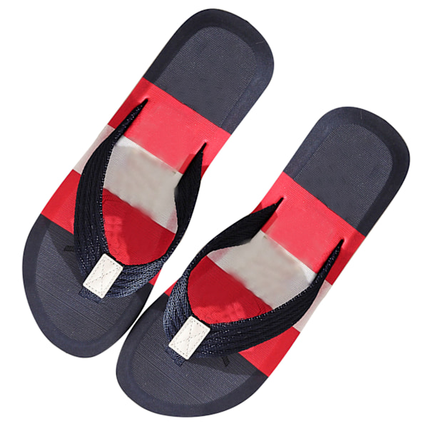 Flip-flops för män, snabbtorkande, ventilerande, halkfria, mjuka EVA, ergonomiska badtofflor, mörkblå 41