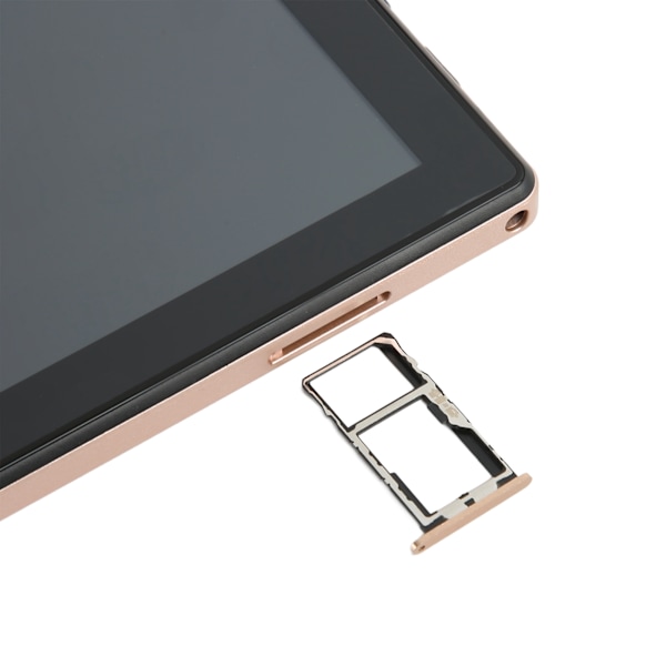 10-tums Tablet för Android 11 Guld MT6755 8-kärnig CPU 1920x1200 4G Samtal 2.4G 5G Dual Band WiFi 6GB 128GB Tablet 100‑240V EU-kontakt