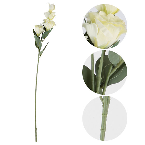 4 konstgjorda blommor med huvud för hem och bord