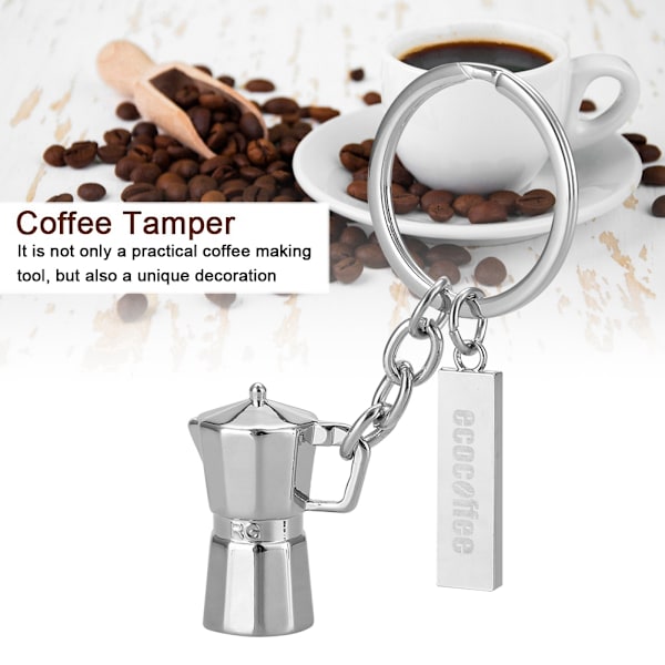 Dekoration av nyckelring i zinklegering för kaffepressning