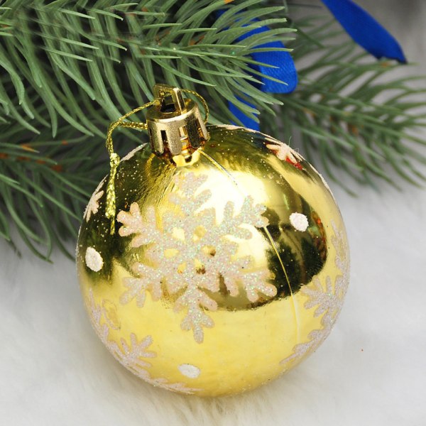 6 cm Christmas Snowflake Plastic Hanging Ball Pendant Snowflake