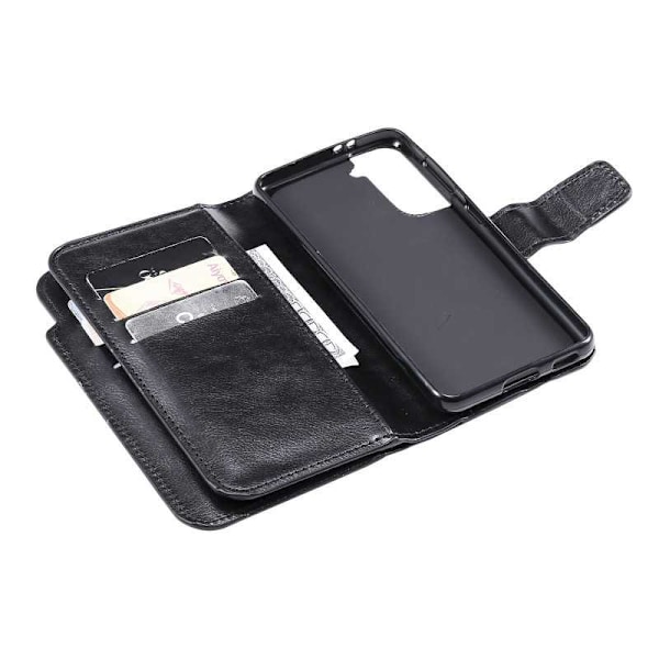 Samsung S21 Praktisk Plånboksfodral med 12-Fack Array V4 Svart