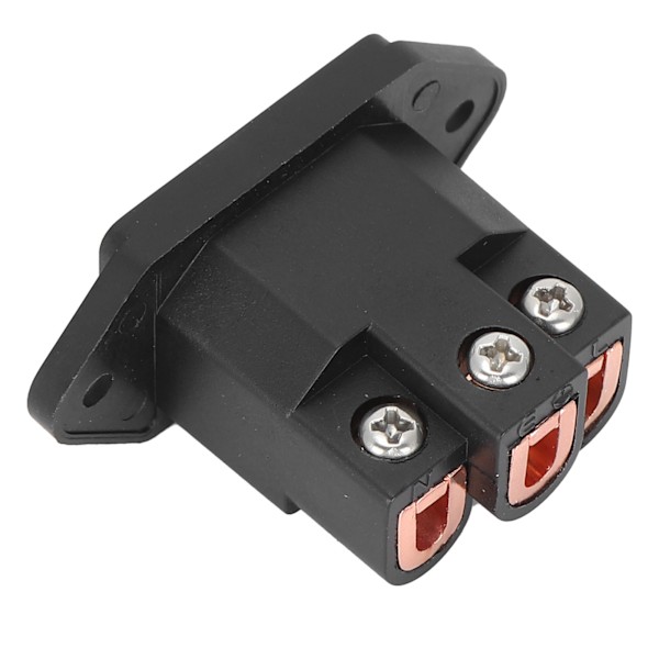 Monosaudio IEC-kontakt Ändstycke Ren Koppar Strömkabel Kontaktuttag 100‑250VSvart IB70 (C)