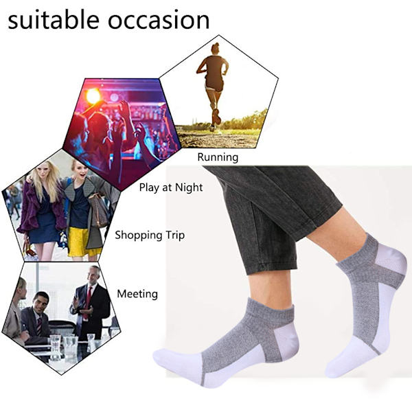 4 par bomullssockor Femfingersockor Herrstrumpor