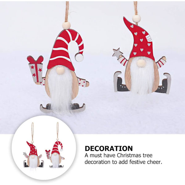 6 Pcs De Noël Gnomes Ornements Mini Suédois Tomte Figurine