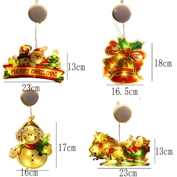 Christmas window stickers hanging lights, atmosphere lights,LED