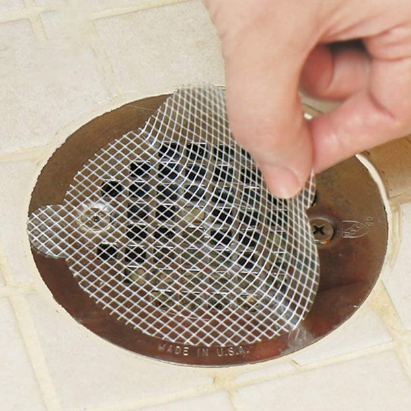 30-pack, Engångs Hårfångare för Duschavlopp, Mesh Stickers