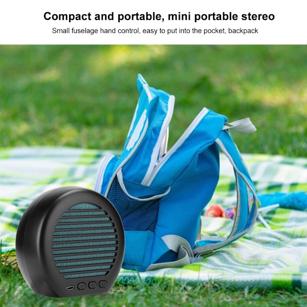 5.0 Trådlös Bluetooth Högtalare Vattentät Mini Portabel med LED-Ljus Svart SuppliesSvart