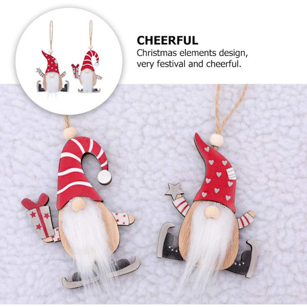 6 Pcs De Noël Gnomes Ornements Mini Suédois Tomte Figurine