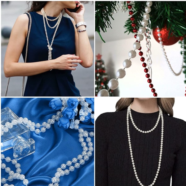 Craft String Pearls, Faux Pearl Garland Spool Roll Strand