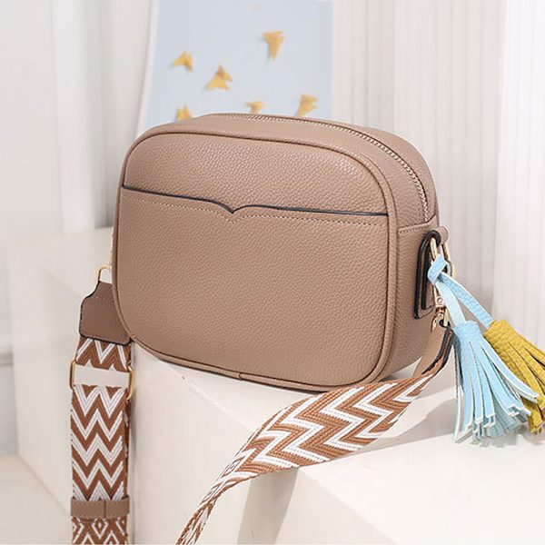 Crossbody-väskor för kvinnor, snygg axelväska med bred rem, daglig