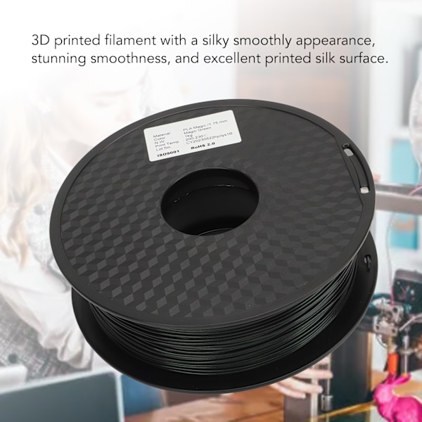 1,75 mm PLA-filament Grön Färg 3D-utskriftsmaterial Hög Adhesion Skrivarförbrukning 30‑90 mm/s