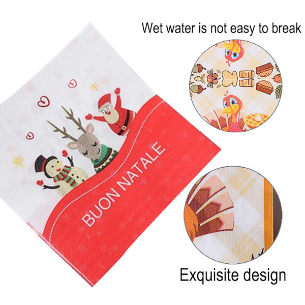 Christmas party tissues, Christmas decorations
