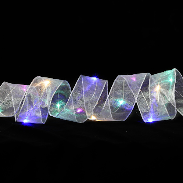 Christmas Lights, Silver Mesh Double Layer Lights with Xmas
