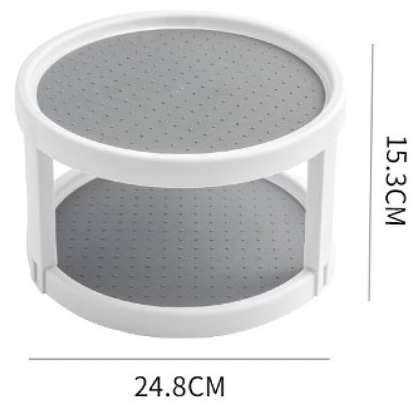 BPA-fritt Material Vridbart Lazy Susan Organizer för Hobbyrum, Halkfri Plast 360 Graders Roterande Kryddställ med Enkel Installation och