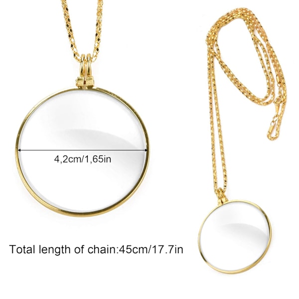 Förstoringsglas Halsband Förstoringsglas Halsband Hänge Optisk