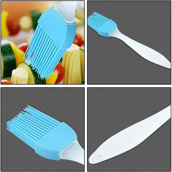 4 silikon grillborstar, 4-färgade stekborstar, kök