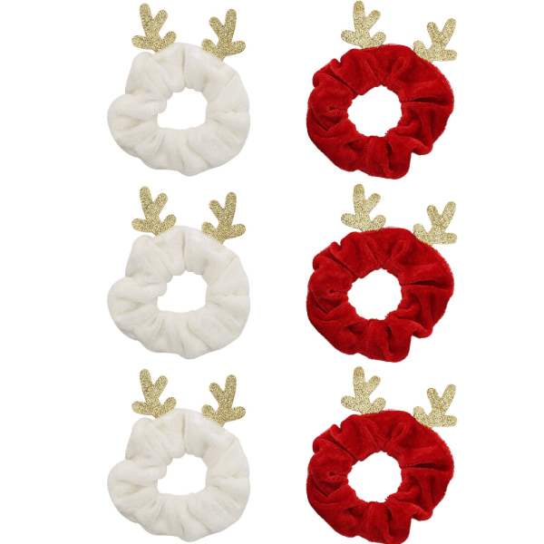 6 julscrunchies Älg stretch pannband Sparkly Christmas