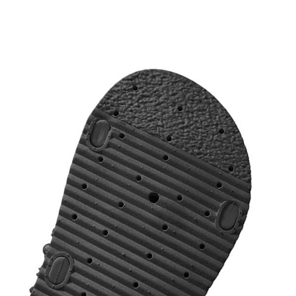 Cross Sommar PVC Tofflor Öppen Tå Lättvikt Mjuk Tjock Sula Slide Tofflor för Kvinnor Utomhus Svart 38-39