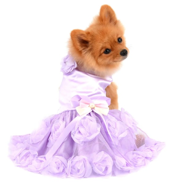 Pet Clothes Dog Rose Dress Pet Cute Dress Summer Pet Dress